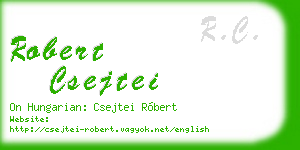 robert csejtei business card